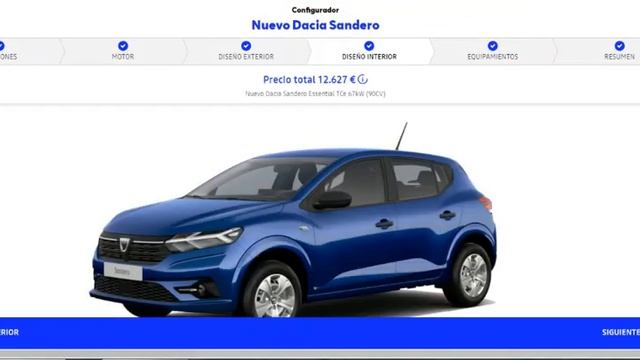 Configurador Dacia Sandero