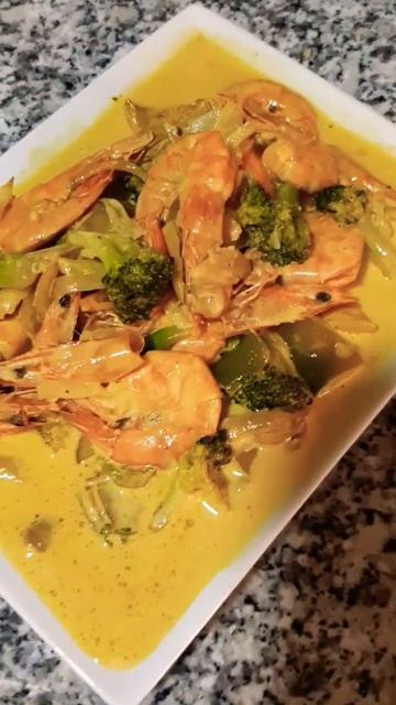 Shrimp with Broccoli in Cream Sauce🇰🇼