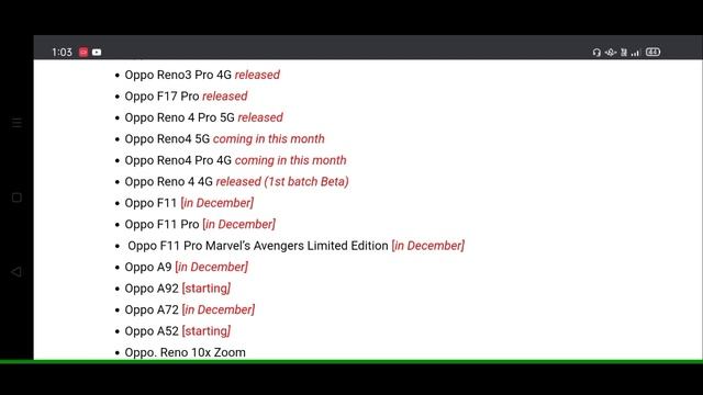 🔴 ColorOS 11 for Oppo A52/A53, F11/F11 Pro, F17 Pro, F15, A5 2020/A9 2020, Reno 2/2F/2Z and More..