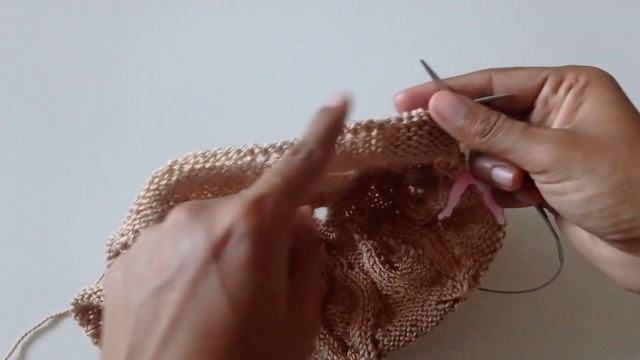 платье спицами ЛИСТОПАД часть 4