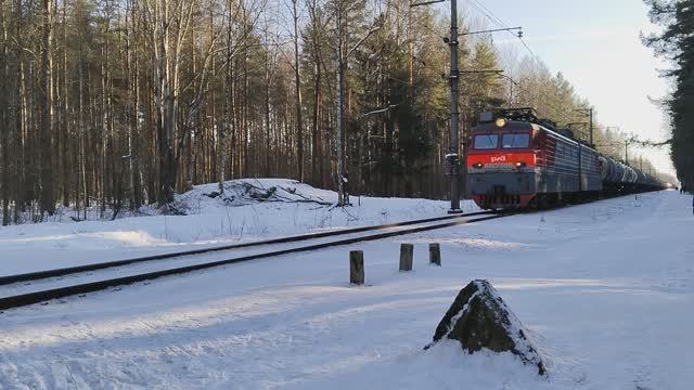 "тууу" электровоз ВЛ10У-996 с наливным поездом на перегоне Заневский пост 1 - Ржевка