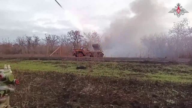 Боевая работа расчета РСЗО «Град» группировки войск «Восток»