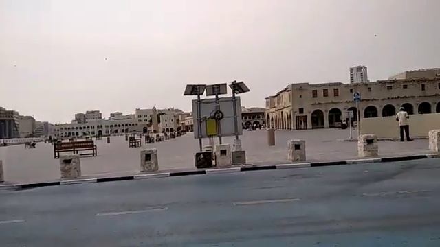 Blue road in Doha || Coloured road of Doha