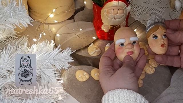 🧑🎄💥ЛИЦО ДЕДА МОРОЗА ДЛЯ ВАТНЫХ ИГРУШЕК/ЛЕПКА /РОСПИСЬ ЛИЧИКА💥🧑🎄