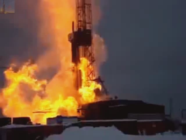 Буровая в огне🔥 Взрыв газа произошёл во время (ГНВП)⛲