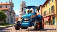 Синий трактор в Риме🚜Детские Песенки🎶 3D мультик для детей Синий трактор по полям #синийтрактор