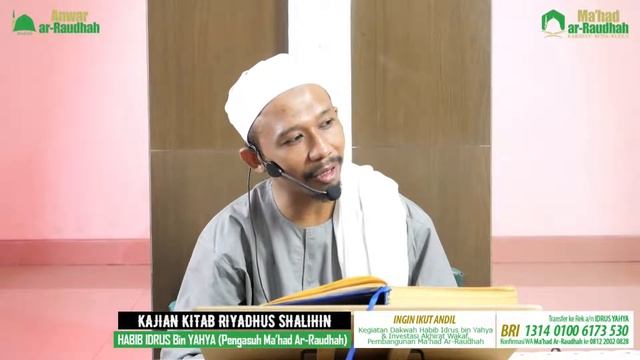 Riyadus Sholihin, Bab Sabar Hadis 36 |  Habib Idrus Muhammad bin Yahya