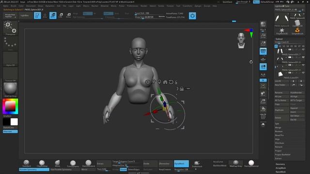 Sculpting FEMALE CHARACTER  - ZBrush Timelapse
