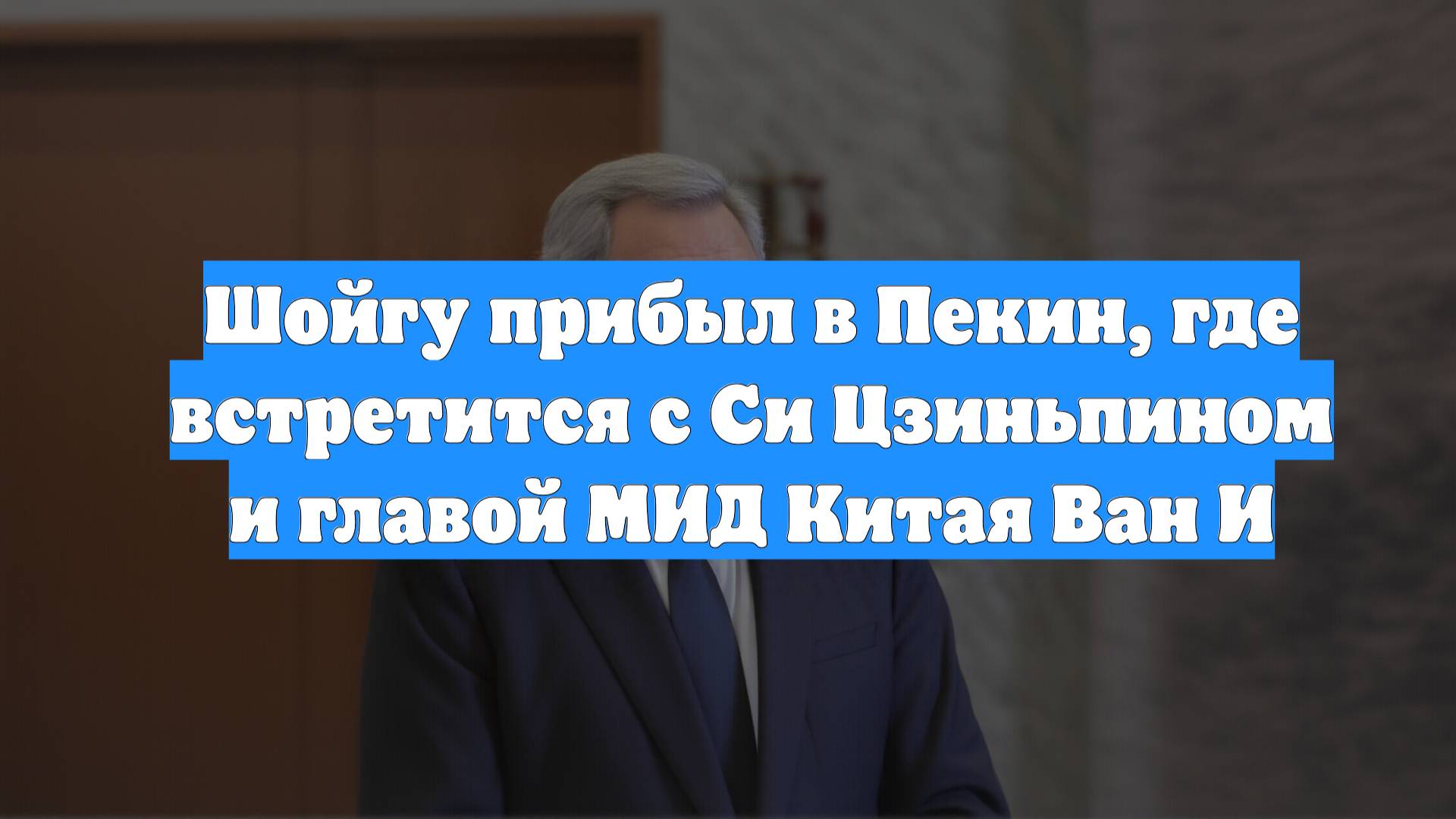 Шойгу прибыл в Пекин, где встретится с Си Цзиньпином и главой МИД Китая Ван И