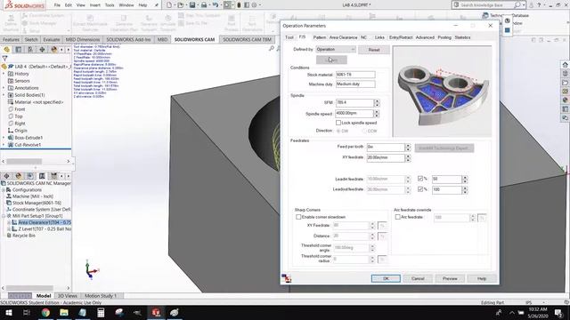 SolidWorks CAM tutorial: Intro to 3-Axis Milling (4)