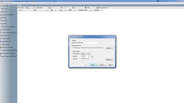 The Task Scheduler in SolidWorks