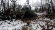 4 дня зимний кемпинг в метель с моей собакой, фильм о природе, метель
