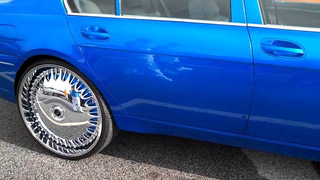 Kandy Blue BMW 745 On 28" Floaters