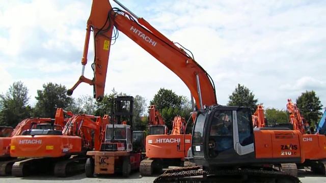 Hitachi ZX 210 Bagger excavator demo
