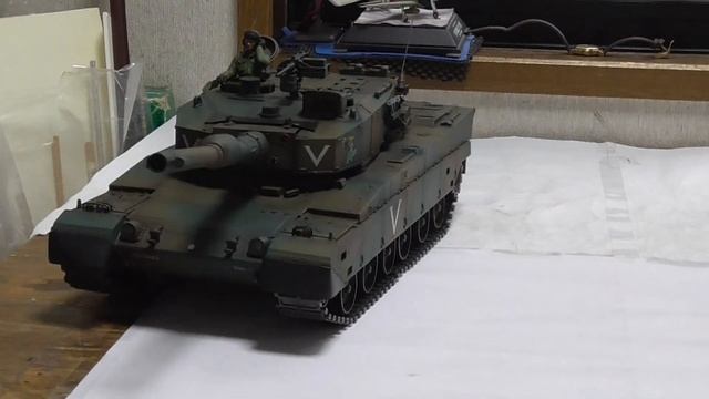 My Marui Type 90 tank added with a simulated MG sound and its flickering flame.