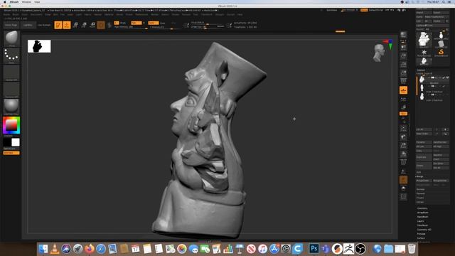 Combing Two Scanned Objects in Zbrush for 3D Printing