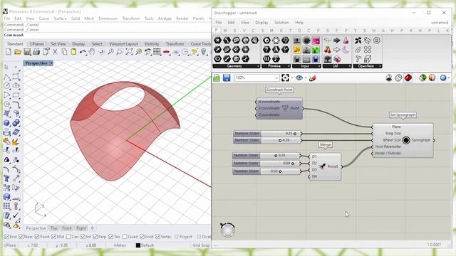 [SPIRO]rat plugin - Grasshopper + Rhino  #shorts