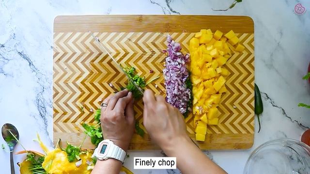 How To Make Mango Salsa - ASMR
