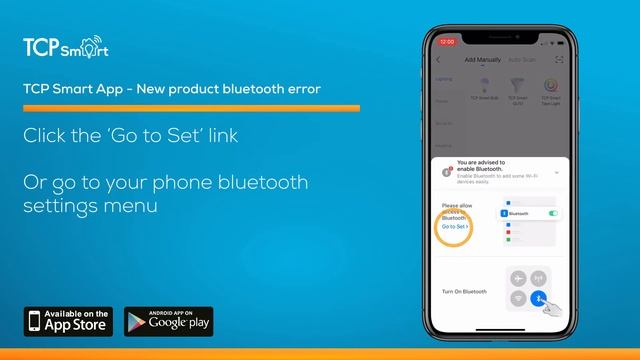 TCP Smart App - Bluetooth error