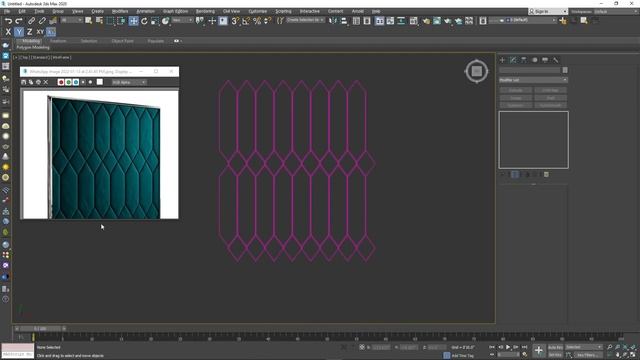 Bed Back Panel Modeling In 3ds Max