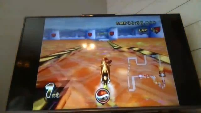 Playing Mario Kart Wii online!