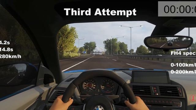 BMW M2 acceleration 0-100, 0-200 and TOP SPEED run [FH4 vs Real Specs]