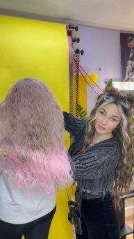 Пыльная Роза 🌹 биопротеиновые волосы в волне