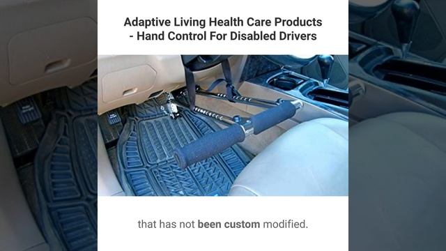 Easy To Install Portable Hand Controls For Disabled Drivers -Adaptive Living Hand Controls Video