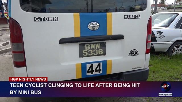 TEEN CYCLIST CLINGING TO LIFE AFTER BEING HIT BY MINI BUS