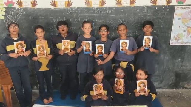 Bhakti aids Sangha donates 20 box sets of pancatattva books to a school in Sri Vrindavan Dham !
