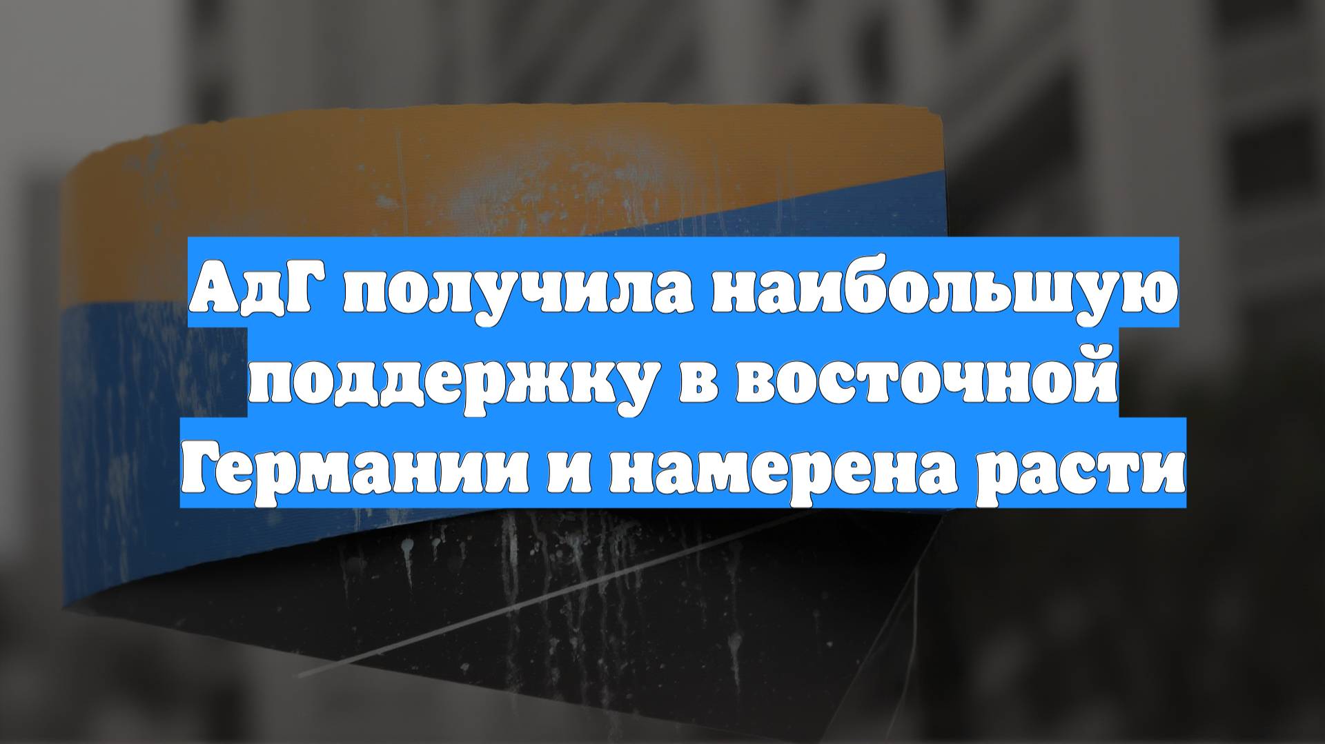 АдГ получила наибольшую поддержку в восточной Германии и намерена расти