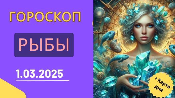 Гороскоп на сегодня, 1 марта 2025 🐠 – Рыбы