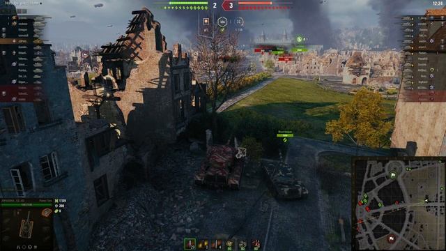 World Of Tanks. Подарочный танк. Первый бой. Patton Tank.