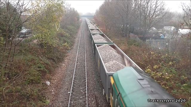 Freightliner Class 66 No. 66613 on 6Z92 Tunstead Sdgs - Northampton Castle Yard on 02.12.20 - HD