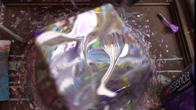 449. acrylic pouring technique-  Artist's Loft   - Canvas Art Paint mixing Abstract painting