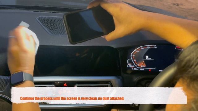 Apply Screen Protector on BMW idrive