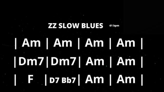 ZZ Top Slow Blues Backing Track in  Am