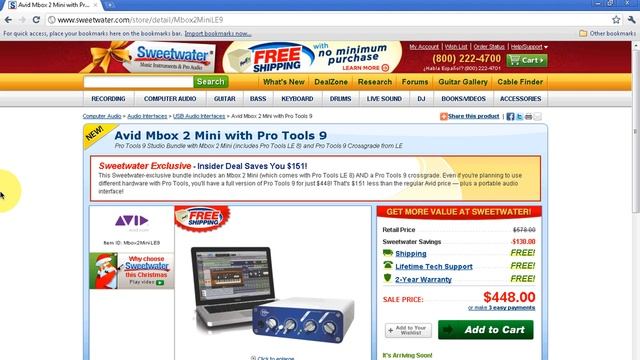 Avid Mbox 2 Mini with Pro Tools 9 Crossgrade