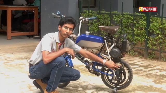 Vasanth TV Report on Cycle-Bike Combo Project by Hindustan Automobile Student