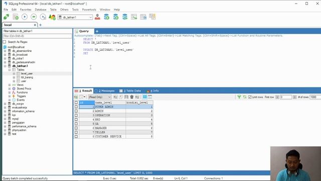 CARA UPDATE ATAU EDIT DATA DI DALAM DATABASE SQL