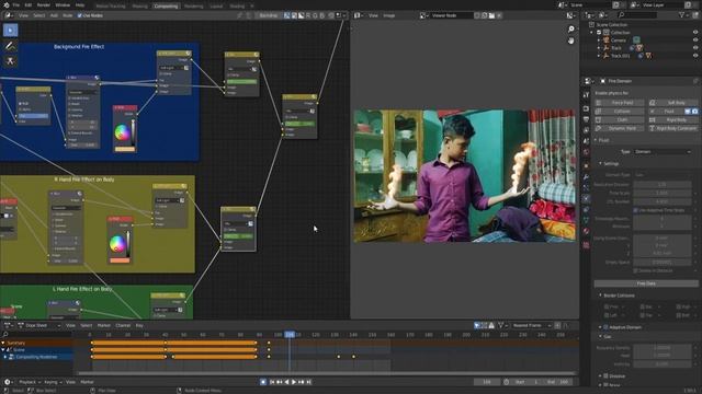 Blender VFX Breakdown - Fire on Hand