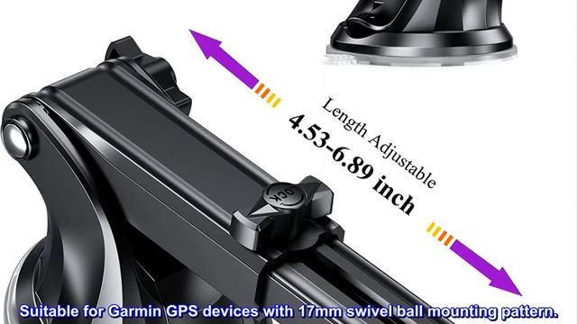 Great product -  17mm Ball Car GPS Mount for Garmin, VAZESWIN Dashboard Windshield Suction Cup Car