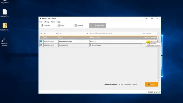 Rabbit masternode setup - Windows hot wallet