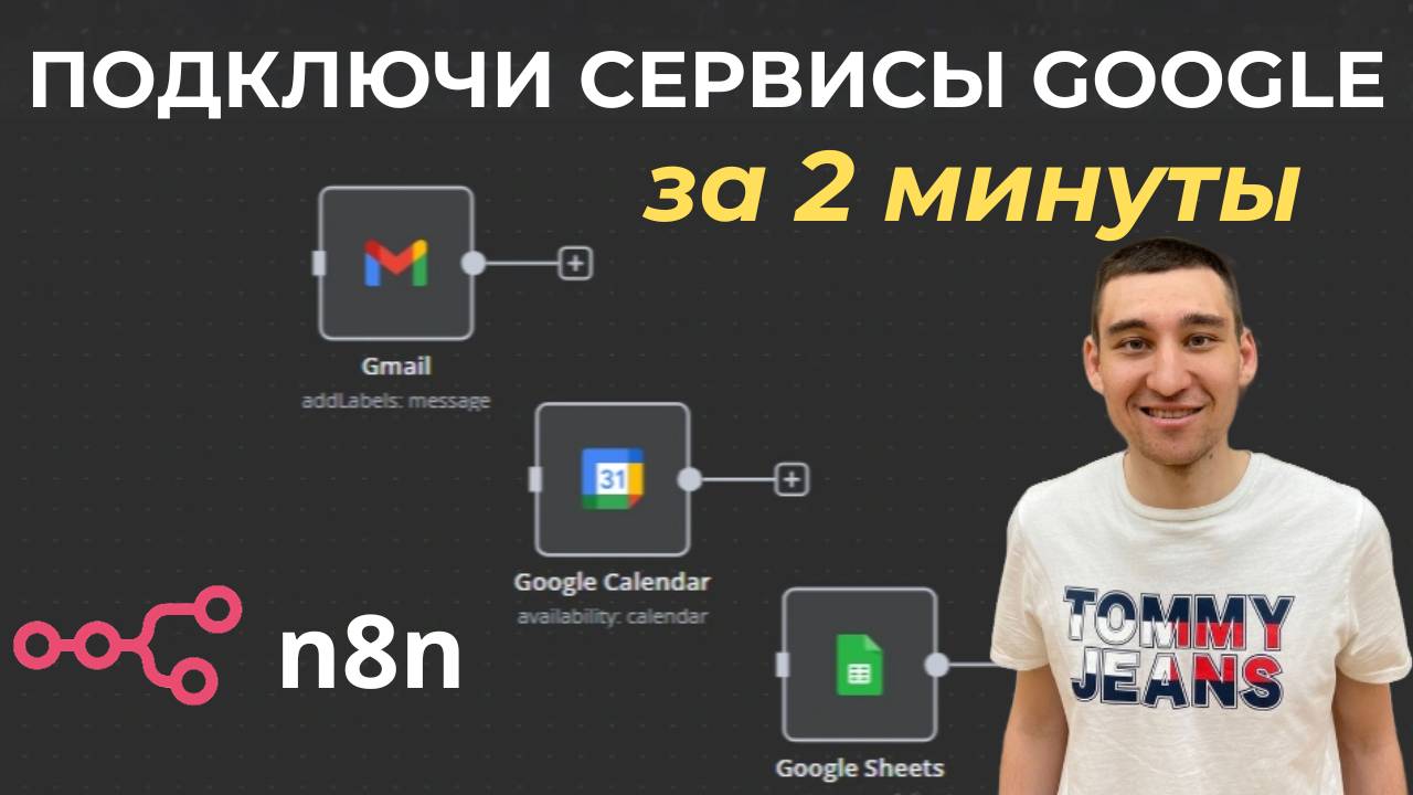 Как правильно подключить N8n к сервисам Google за 2 минуты