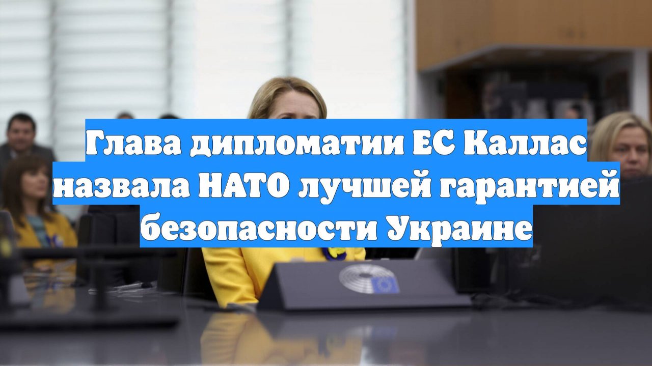 Глава дипломатии ЕС Каллас назвала НАТО лучшей гарантией безопасности Украине