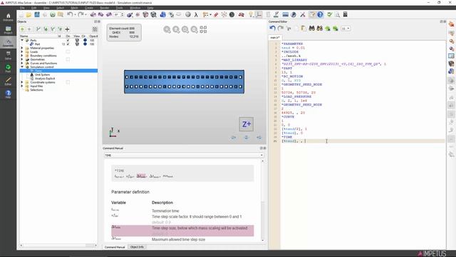 Impetus Tutorials: Physical time control