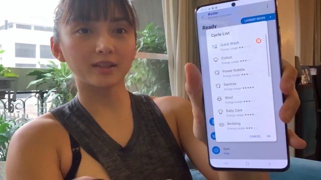 Iya Villania with her Washer Dryer & SmartThings App | Samsung