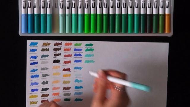 ASMR Unboxing New Water-Based Markers | Relaxing Swatching Sounds | ASMR Coloring with Eve