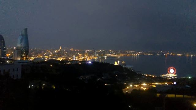 Baku City view from Badam d'Art Hotel terrace