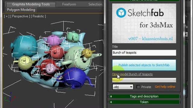 How to use the sketchfab publisher in 3ds Max
